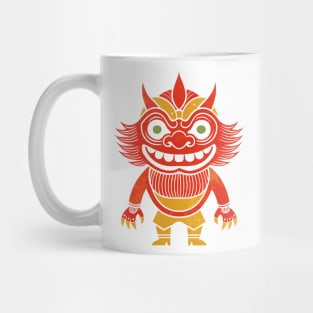 Red Japanese Demon Mug